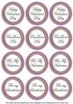 Lilac Check Valentine Mix Sentiment Round Toppers