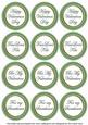Mid Green Check Valentine Mix Sentiment Round Toppers