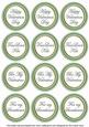 Mint Green Check Valentine Mix Sentiment Round Toppers