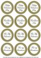 Olive Check Valentine Mix Sentiment Round Toppers