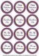 Purple Check Valentine Mix Sentiment Round Toppers