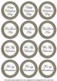 Silver Check Valentine Mix Sentiment Round Toppers