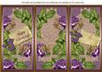 Purple Roses Happy Birthday Quick Tri-fold Card