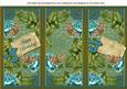 Teal Roses Happy Birthday Quick Tri-fold Card