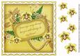 Lemon Orchids Age Change 8in Vintage Decoupage Topper