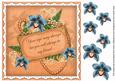 Teal O Orchids Age Change 8in Vintage Decoupage Topper