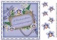 Blue Orchids If Friends Were. 8in Vintage Decoupage Topper