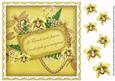 Lemon Orchids If Friends Were. 8in Vintage Decoupage Topper