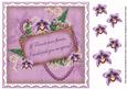 Lilac Orchids If Friends Were. 8in Vintage Decoupage Topper