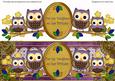 Purple Owls Daughter Birthday Large Dl Decoupage Topper