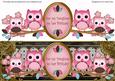 Pink Black Owls Daughter Birthday Large Dl Decoupage Topper