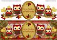 Red Owls Daughter Birthday Large Dl Decoupage Topper