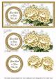 Cream Roses New Job Dl Decoupage Topper
