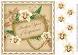 Cream Orchids Year of Experience 8in Decoupage Topper