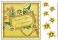 Lemon Orchids Year of Experience 8in Decoupage Topper
