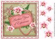 Pink g Orchids Year of Experience 8in Decoupage Topper