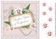 White Orchids Year of Experience 8in Decoupage Topper