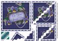 Dark Blue Pansy Special Day 6in Duo Wavy Corner Stacker