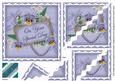 Pale Blue Pansy Special Day 6in Duo Wavy Corner Stacker
