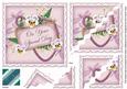 Lilac Pansy Special Day 6in Duo Wavy Corner Stacker