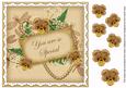 Cream Pansy So Special 8in Vintage Decoupage Topper