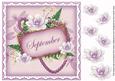 Lilac Magnolia September 8in Vintage Decoupage Topper