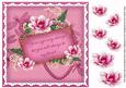 Cerise Magnolia Age Change 8in Vintage Decoupage Topper