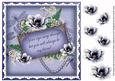 Dark Blue Magnolia Age Change 8in Vintage Decoupage Topper