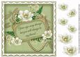 Olive Magnolia Age Change 8in Vintage Decoupage Topper