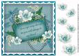 Teal Magnolia Age Change 8in Vintage Decoupage Topper