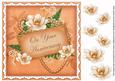 Borange Magnolia Anniversary 8in Vintage Decoupage Topper