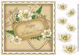 Cream Magnolia Mothers Day 8in Vintage Decoupage Topper