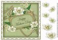 Olive Magnolia Mothers Day 8in Vintage Decoupage Topper