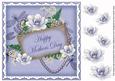 Pale Blue Magnolia Mothers Day 8in Vintage Decoupage Topper