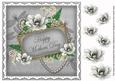 Silver Magnolia Mothers Day 8in Vintage Decoupage Topper