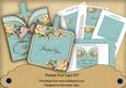 Pink Turq Butterfly All My Love Vintage Pocket Pull Card Kit