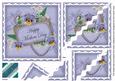 Pblue Pansy Mothers Day 6in Duo Wavy Corner Stacker