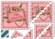 Pink Pansy Mothers Day 6in Duo Wavy Corner Stacker