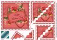 Red Pansy Mothers Day 6in Duo Wavy Corner Stacker