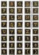 Black Sweet Peas Alphabet Embellishment Sheet