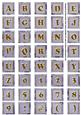 Blue Sweet Peas Alphabet Embellishment Sheet