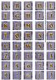 Dblue Sweet Peas Alphabet Embellishment Sheet