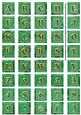 Dgreen Sweet Peas Alphabet Embellishment Sheet