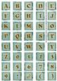 Dteal Sweet Peas Alphabet Embellishment Sheet