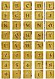 Gold Sweet Peas Alphabet Embellishment Sheet
