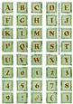 Mid Green Sweet Peas Alphabet Embellishment Sheet
