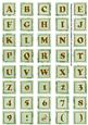 Mint Green Sweet Peas Alphabet Embellishment Sheet