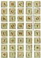 Olive Sweet Peas Alphabet Embellishment Sheet