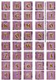 Purple Sweet Peas Alphabet Embellishment Sheet