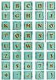 Teal Sweet Peas Alphabet Embellishment Sheet